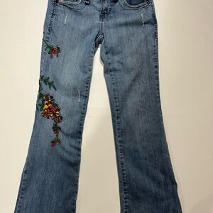 Embroidered Blue Jeans